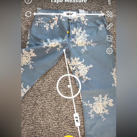 Lucky Brand Vintage low rise floral print straight leg jeans 32/30 #15 - Picture 13 of 13